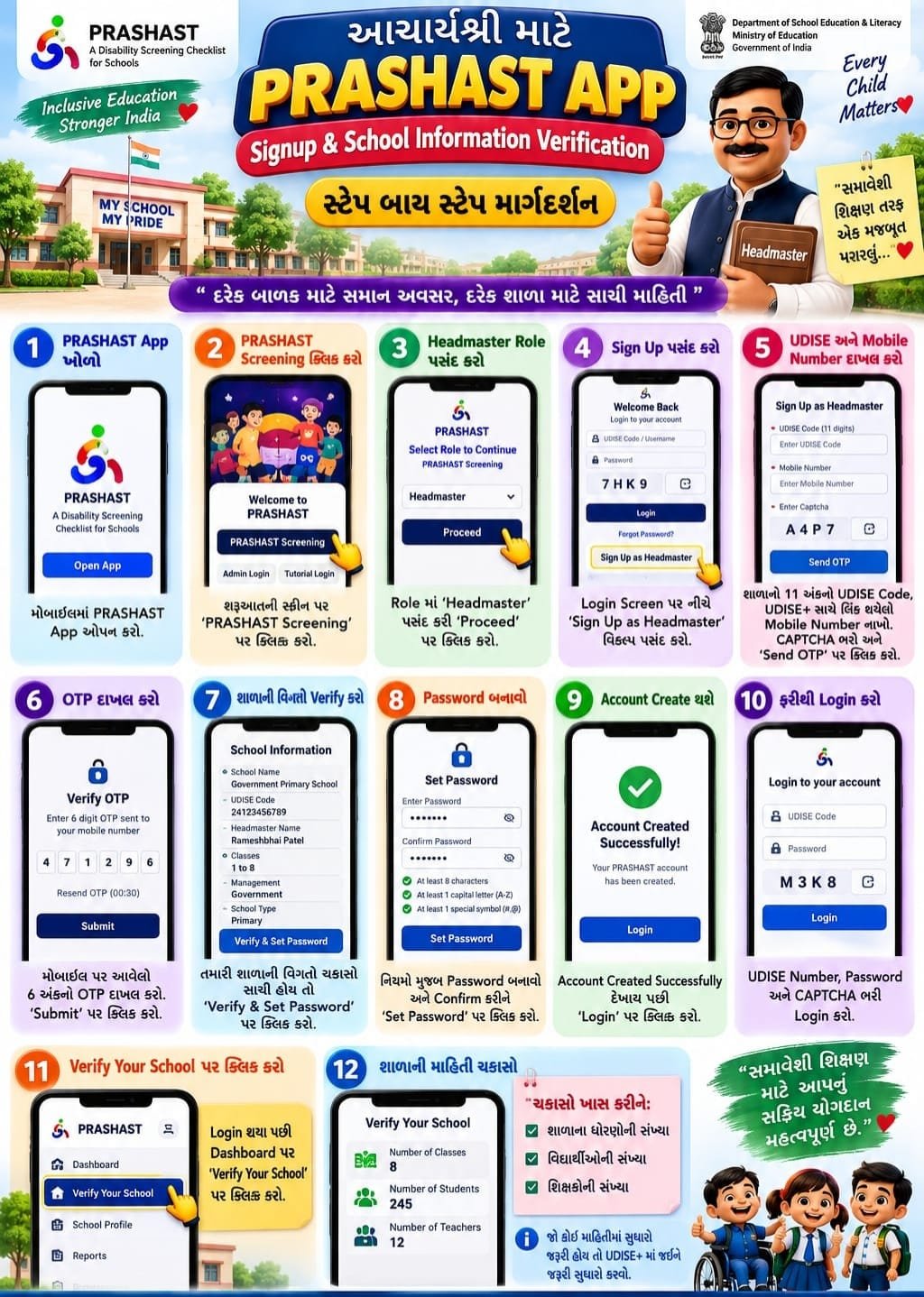 📱 PRASHAST App Registration & School Information Verification 2026: આચાર્યશ્રી માટે Step-by-Step સંપૂર્ણ માર્ગદર્શિકા
