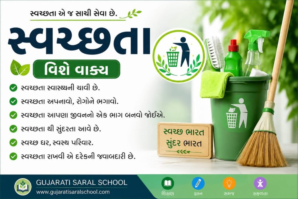 Swachhata Vishe Vakyo In Gujarati