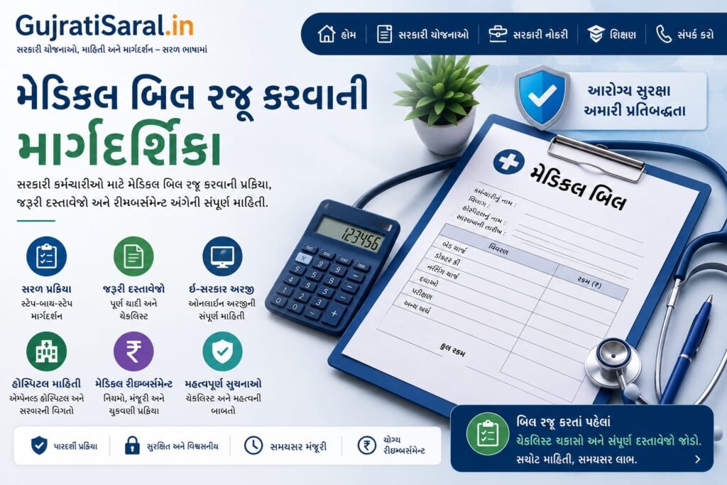 🏥 મેડિકલ બિલ રજૂ કરવાની માર્ગદર્શિકા 2026 | સરકારી કર્મચારીઓ માટે Medical Bill Rules
